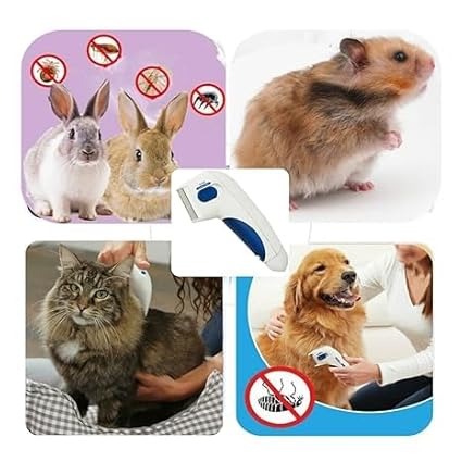 Peine Eléctrico Para Mascotas Mata Pulga