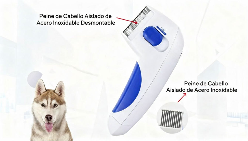 Peine Eléctrico Para Mascotas Mata Pulga